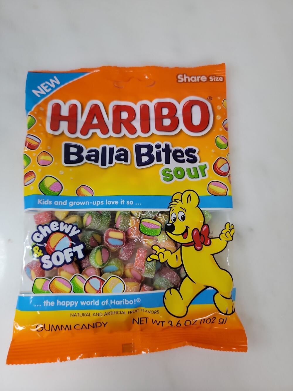 *NEW* Haribo BALLA BITES *SOUR* Chewy & Soft Gummi Gummy Candy Tik Tok Candy!